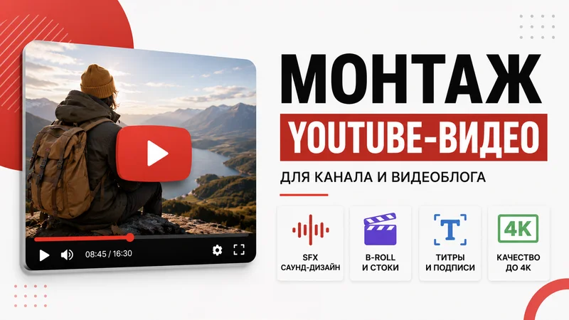 Смонтирую YouTube-видео или видеоблог