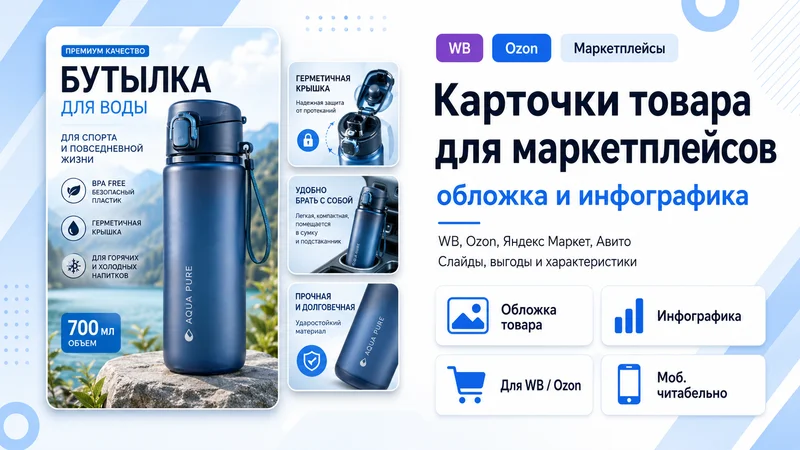 Создам продающие карточки товара для маркетплейсов
