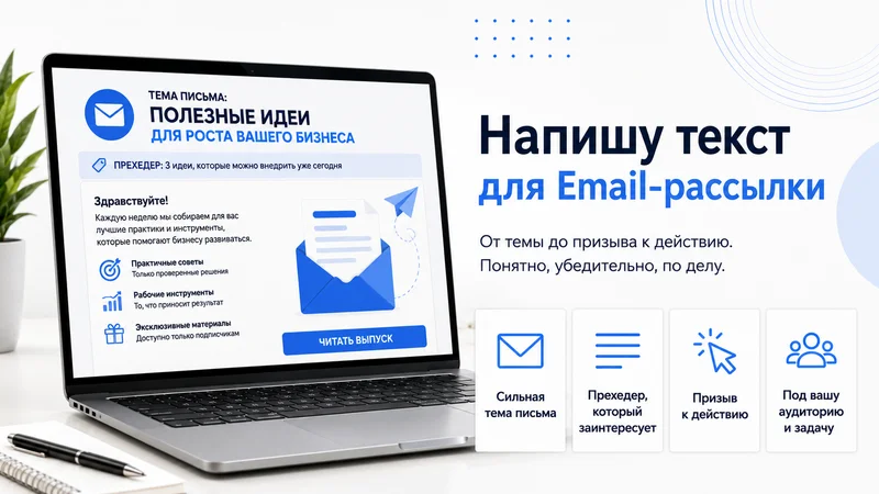 Напишу текст для Email-рассылки